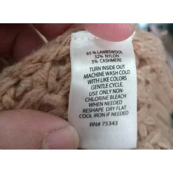 Cynthia Rowley Chunky Cardigan Wool Cashmere Blend Snaps Beige Pockets Small‎ - Picture 6 of 6